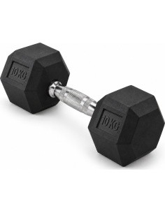 HEX PRO Rubber Dumbbell - 10 kg