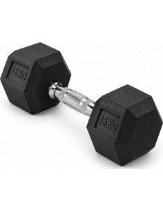 Fitke® HEX PRO Rubber Dumbbell - 15 kg