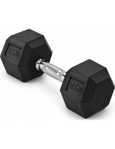 Kummikattega hantel HEX PRO - 17,5 kg