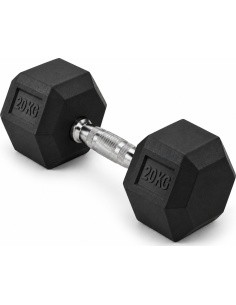 HEX PRO Rubber Dumbbell - 20 kg