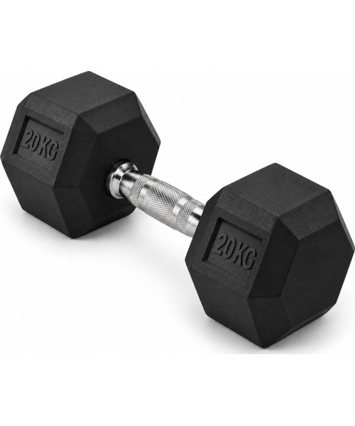 HEX PRO Rubber Dumbbell - 20 kg