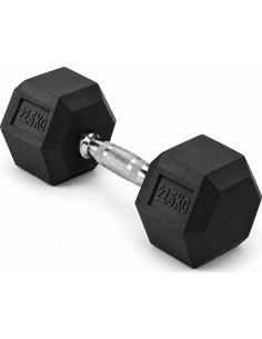 HEX PRO Rubber Dumbbell - 22,5 kg