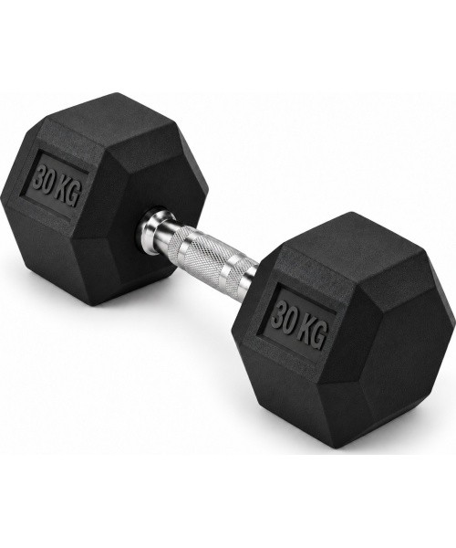 Kummikattega hantel HEX PRO - 30kg