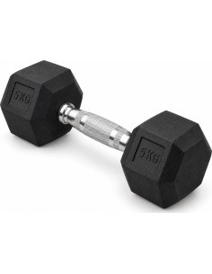 HEX PRO Rubber Dumbbell - 5,0 kg