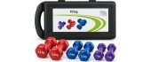 Vinüülhantlite komplekt kandekotiga - 10 kg
