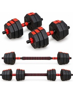 Adjustable FiTKER® HEX Dumbbell & Barbell 2-in-1 Set - 50kg
