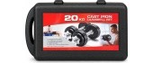 Adjustable Cast Iron Dumbbell Set Fitke® with Carry Case - 20 kg
