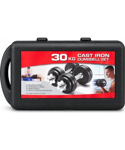 Reguleeritav malmhantlite komplekt kandekotiga - 30kg
