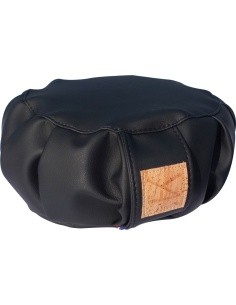 YA´Fu Meditationskissen Vegan - Schwarz-Braun (Schwarze Naht)