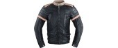 Meeste nahktagi W-TEC Hellsto - Black with Beige and Orange Stripe