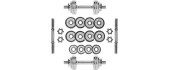 STC15 DUMBBELL SET IN SUITCASE HMS