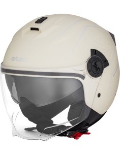 Open-Face Motorcycle Helmet W-TEC Besalu - Beige-Grey